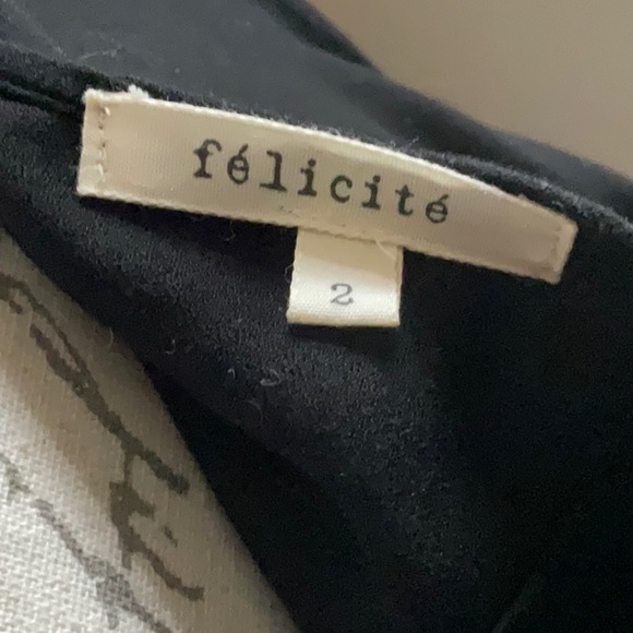 NWOT Beautiful Black Rayon Dress By Félicité. Size 2. - Picture 7 of 13